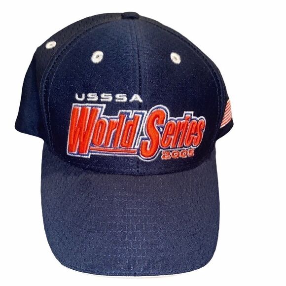 USSSA World Series Navy Ball Cap Adjustable Strap - Picture 1 of 8